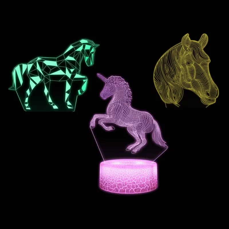Manta SNL116RGB RGB 3D Pferde Deko LED-Lampe