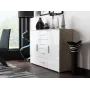 Cama Wohnzimmer-Sideboard UNI Sonoma-Eiche/weiß glänzend
