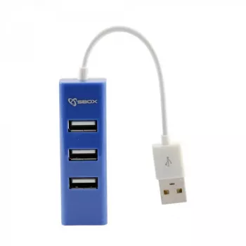 Sbox H-204 USB 4-Port USB-HUB Blaubeerblau