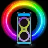 Tragbarer Lautsprecher MANTA SPK0601B100, 100 W, Bluetooth, Karaoke, drahtloses Mikrofon, Akku, Equalizer, Disco-Beleuchtung