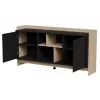 Cama PORTO 2D Kommode 150x38x77 Eiche/schwarz