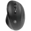 Manhattan Ergonomische kabellose Maus, rechtshändig, einstellbare 800/1200/1600 dpi, 2,4 GHz (bis zu 10 m), sechs Tasten mit Scrollrad, Combo-USB-A- und USB-C-Empfänger, Schwarz, AA-Batterie (enthalten), drei Jahre Garantie