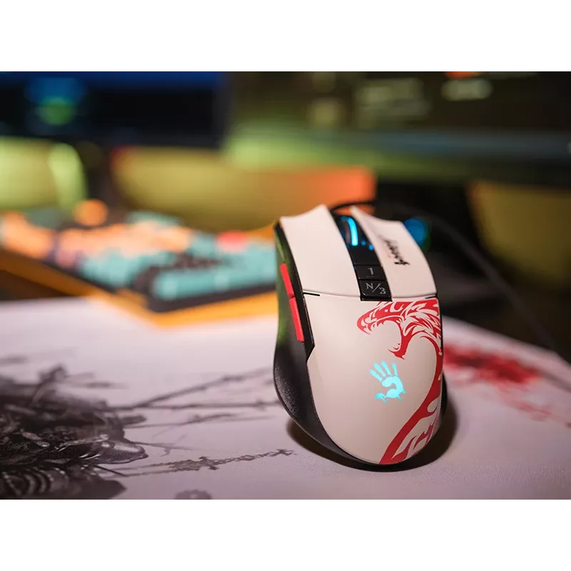 Kabelgebundene Gaming-Maus A4Tech Bloody L65 MAX RGB 16000 DPI Ergonomisch für Rechtshänder