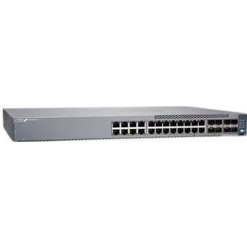 Juniper EX4100-F 24-Port 10/100/1000BaseT PoE+, 4x 10G SFP+ Uplink-Ports, 4x 10G SFP+ Stacking-Ports (Optiken separat erhältlich) mit Standard-SW, TAA-konform (EX4100-F-24P)