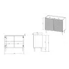 2D Kommode ONDA 98x45xH85 grün