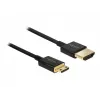 DeLOCK schlank Premium - Video-/Audio-/Netzwerkkabel - HDMI - 36 AWG - HDMI, 19-polig (M) - auf - Mini-HDMI, 19-polig (M) - 2,0 m - Dreifachisolierung - Schwarz (84778)