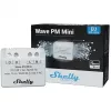 Intelligenter Schalter Shelly Qubino Wave PM Mini grau, kabellos, 110–240 V, 16 A, 24–30 V DC, 868,4 MHz