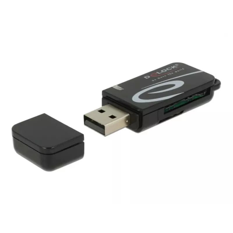 Kartenleser DeLOCK Mini USB 2.0 mit SD- und Micro-SD-Steckplatz