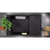 Küchenspüle deante ZRM_N113 1-Becken magnetischer Granit mit Abtropffläche