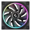 Gehäuselüfter DeepCool FL12 120 mm, PWM, 500–2150 U/min, 55 CFM, 2,82 mmH2O, FDB, Multi-LED, schwarz