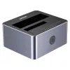 Dockingstation Unitek 51642 für 2,5-Zoll-/3,5-Zoll-SATA-Laufwerke, USB-C 10 Gbit/s, 2 Einschübe, Aluminium