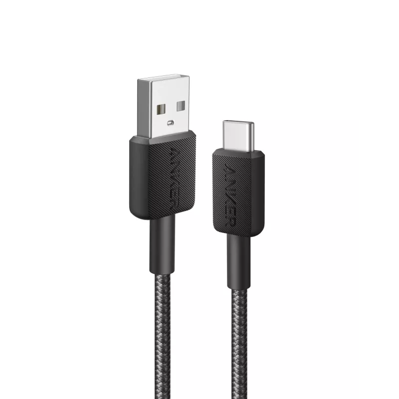 Anker Innovations 322 USB-A auf USB-C Kabel Nylon 1,8M Schwarz - Kabel - Digital/Daten