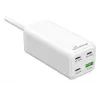 MediaRange MRMA124 mobiles Ladegerät 100W AC, 3x USB-C, 100–240V Eingang, 1,5 m Kabel, Weiß