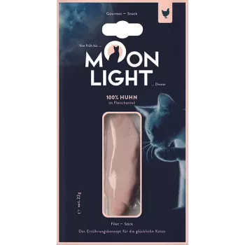 Nassfutter für Katzen MOONLIGHT Dinner Hühnerfilet 22 g Beutel, ausgewachsen, hypoallergener Leckerbissen, 65 % Feuchtigkeit, 23,5 % Protein