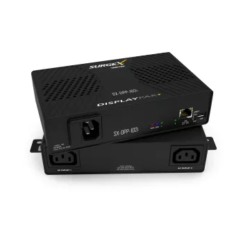 SurgeX Überspannungsschutz DisplayPak IP-gesteuert SX-DPP-102I — netzwerkverwalteter Stromschutz