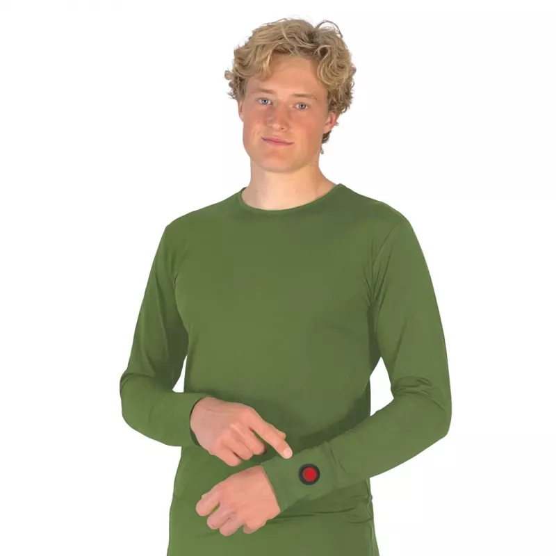 Bluse Glovii GJ1CXL Rundhalsausschnitt Langarm Elastan Polyester