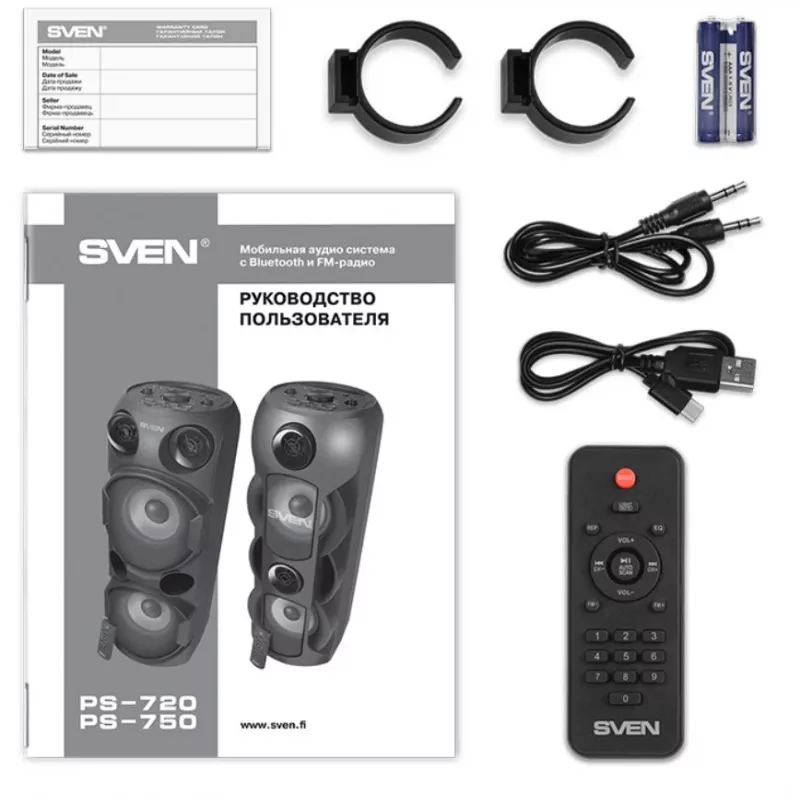 SVEN PS-720 80W Lautsprecher BT schwarz