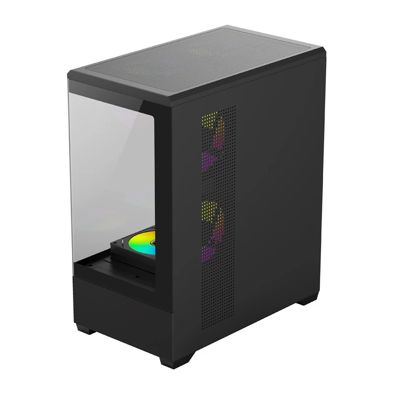 Computer-Gehäuse Darkflash C365 (schwarz) mit 5 enthaltenen Lüftern