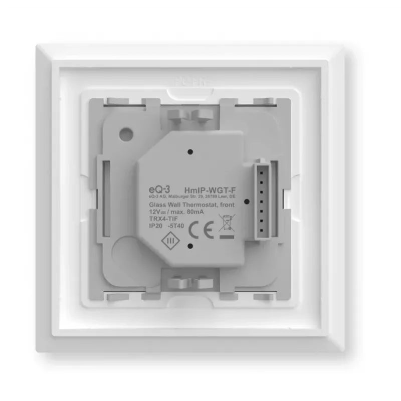 Glas-Wandthermostat Homematic IP Modell 161458A0 – digital, weiß, 230 V, IP20