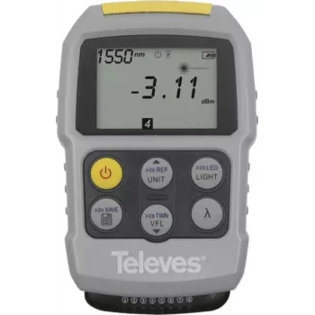 Televes Mini-Testgerät OPM VFL für Glasfaser- und RJ45-Datenkabel Modell OPMVFLRJ45