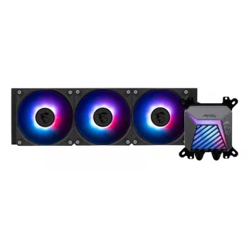 All-in-One-Wasserkühlung MSI MAG Coreliquid A15 360 — 3x 120 mm Lüfter, Radiator 394 x 120 x 27 mm, Pumpe 5V, RGB, unterstützt LGA 1851