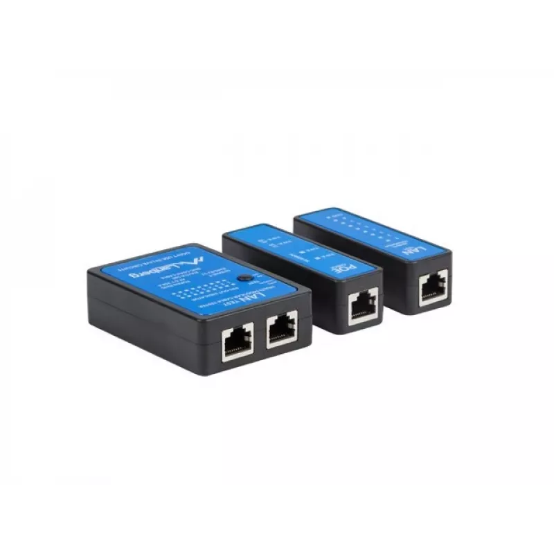 Netzwerkkabeltester Lanberg NT-0404 PoE-Tester Schwarz Blau