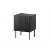 Nachttisch-Set 2 Stück Cama Meble ISLA 44,5×40×59 cm schwarz matt MDF/Spanplatte