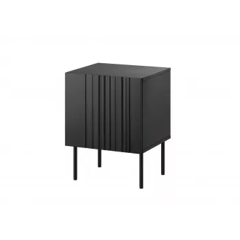 Nachttisch-Set 2 Stück Cama Meble ISLA 44,5×40×59 cm schwarz matt MDF/Spanplatte