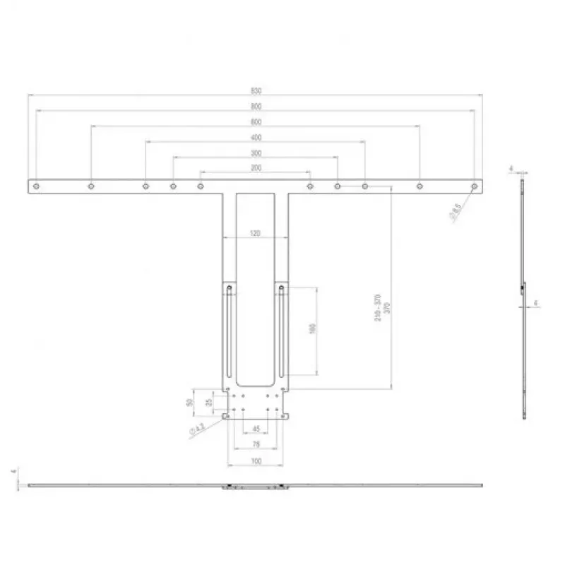 Montagekit Hagor 2287 Schwarz für 75-86 Zoll Bildschirme