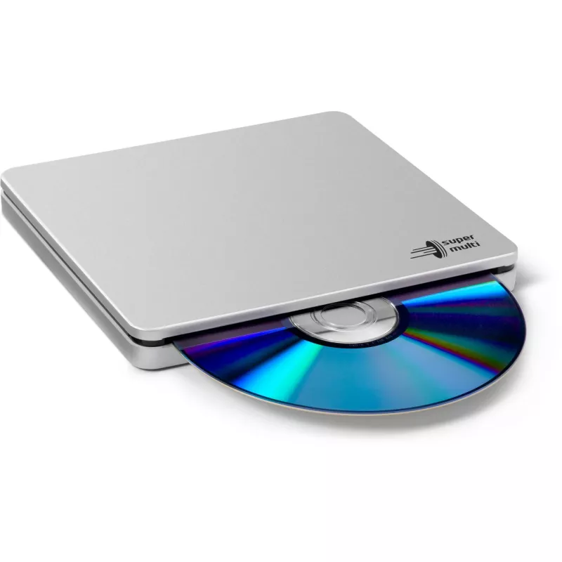 GP70NS50 SLIM, externer DVD-Brenner (Silber, extern, USB 2.0, 5,25)