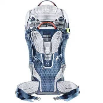 Baby-Trage-Rucksack DEUTER Kid Comfort Active — blau, Polyamid, bis 22 kg, Sonnenverdeck, Fußstütze, VariQuick, Lite Air