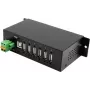 EXSYS EX-1596HMVS 6-Port USB 2.0 Metall-HUB mit 15KV ESD Überspannungsschutz (Hutschiene)