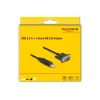 DeLOCK USB 2.0 auf Seriell RS-232 Adapter 50 cm FTDI Schwarz