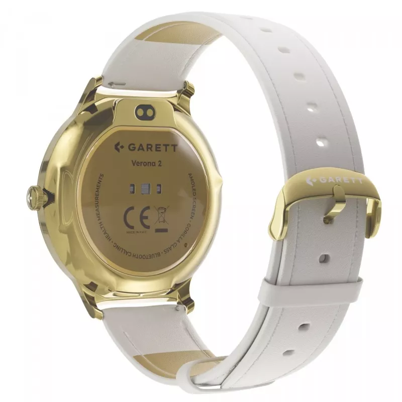 Smartwatch Garett Verona 2 Gold Steel mit Bluetooth und Herzfrequenzmesser