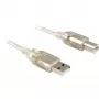 USB-Kabel DeLOCK 0,5 m A-B Grau 82057