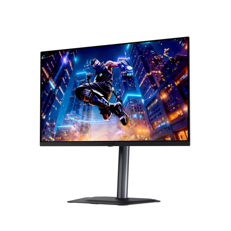 27 Zoll GIGABYTE MO27Q3 QD-OLED QHD Gaming-Monitor — 2560x1440, 360Hz, 0,03ms, 250 cd/m², HDR True Schwarz 400, HDMI 2.1, DP 1.4
