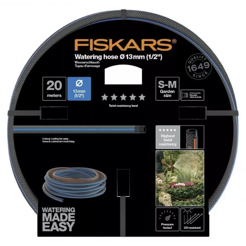 Gartenschlauch Fiskars 1027107 20 m oberirdisch Blau Grau