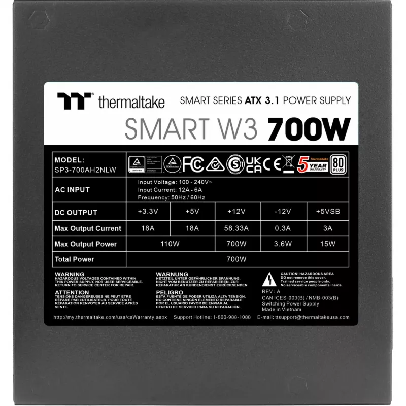 Netzteil Thermaltake Smart W3 700 W