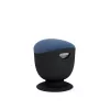 Up Up Seul ergonomischer Balancehocker Schwarz, D47 Blauer Stoff