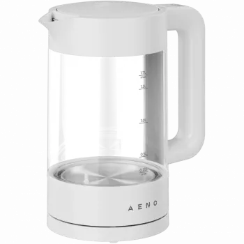 Elektrischer Wasserkocher, weiß, 220-240V, 1850-2200W, 1,7L, Warmhaltefunktion 30 Min., 40,60,80,90,100, Bedienfeld im Griff