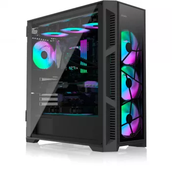 PONOS Ultra, Midi Tower, PC, Schwarz, ATX, EATX, micro ATX, Mini-ITX, SPCC, Gehäuse
