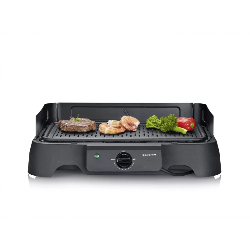 Tisch-Elektrogrill SEVERIN PG 8595 — 2000 W, rechteckige Grillfläche, schwarz