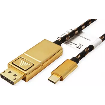 ROLINE 11.04.5848 USB-Grafikadapter 4096 x 2560 Pixel Schwarz - Gold (11.04.5848)