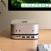 Satechi Laptop-Dock/Port-Replikator ST-GNMMES — kabelgebundener USB 3.2 Gen 2 Typ-C Hub, USB-A & SD, Silber