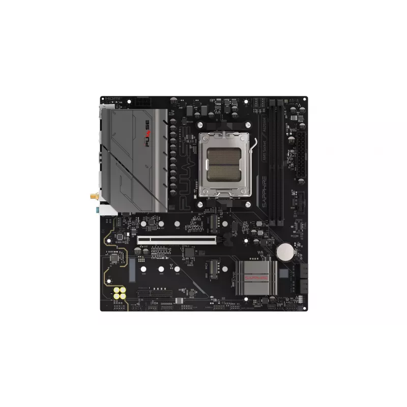 Motherboard Sapphire PULSE A620AM (microATX) Sockel AM5, AMD A620A, DDR5, 2x DIMM, 64 GB, 2x M.2, Gigabit LAN