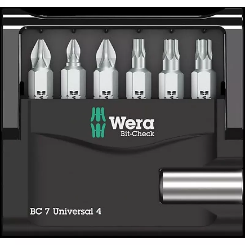 Wera Bit-Satz 7-teilig Bit-Check 7 Universal 4 05135810001 Phillips Phillips, Phillips Pozidriv, Innen-Torx (05135810001)
