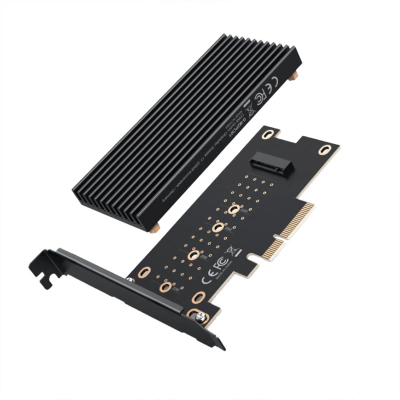 GRAUGEAR G-M2PCI01 Interner M.2-Adapter PCIe Stecker Schwarz 128mm