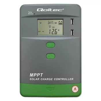 MPPT Solar-Laderegler QOLTEC 53662 mit Temperatursensor