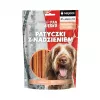 Hundeleckerlis Pan Miesko Rind- und Lachsfüllung für ausgewachsene Hunde 100 g — Hypoallergener Ergänzungssnack, Eiweiß 28 %, Fett 20 %