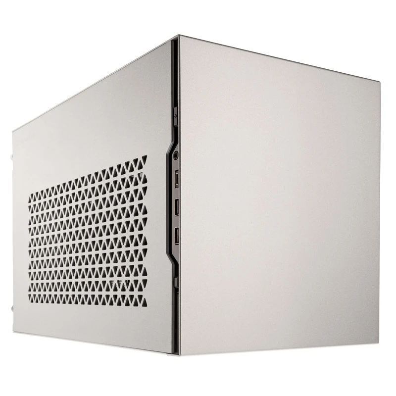 Mini-ITX-Gehäuse SILVERSTONE SST-SG15S, silbernes Aluminium-Kompaktgehäuse